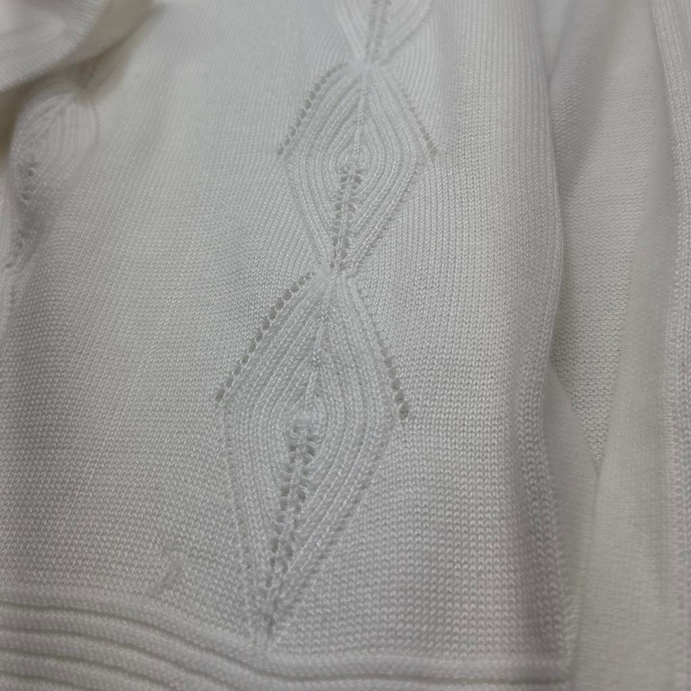 Women's Croft & Barrow White Cardigan Sweater Plus Size 3X - Picture 3 of 8